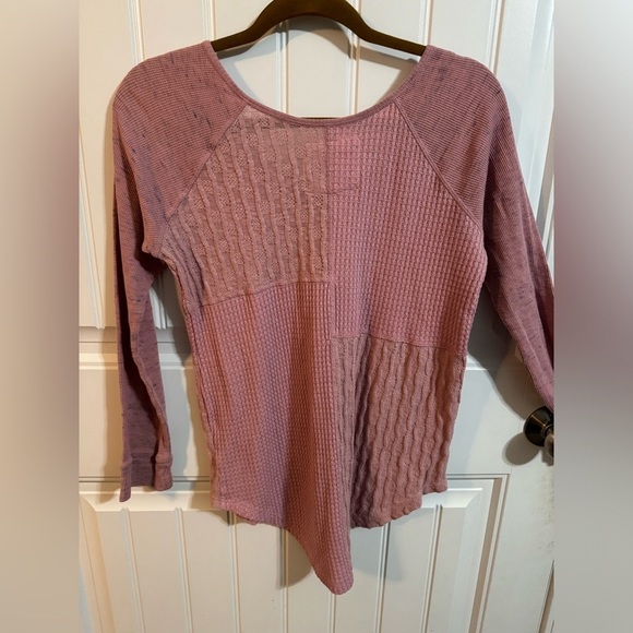 Saturday Sunday Anthropologie Pink Long Sleeve Knit Top - Picture 5 of 6